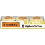 Thomas' Buttermilk English Muffins, 6 count, English Muffins, 13 oz Tray
