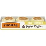 Thomas' Buttermilk English Muffins, 6 count, English Muffins, 13 oz Tray