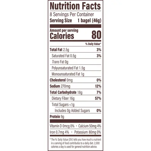 Thomas' Keto Plain Bagel Thins, 8 count, Pre-sliced Bagels, 13 oz Bag thumbnail 3