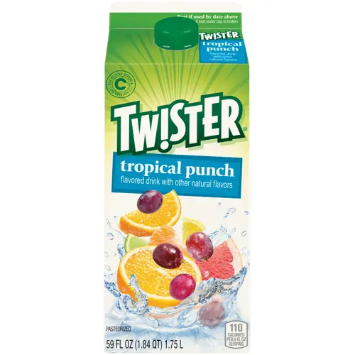 Tw!ster Flavored Drink, Tropical Punch Flavored, 59 Fl Oz Carton