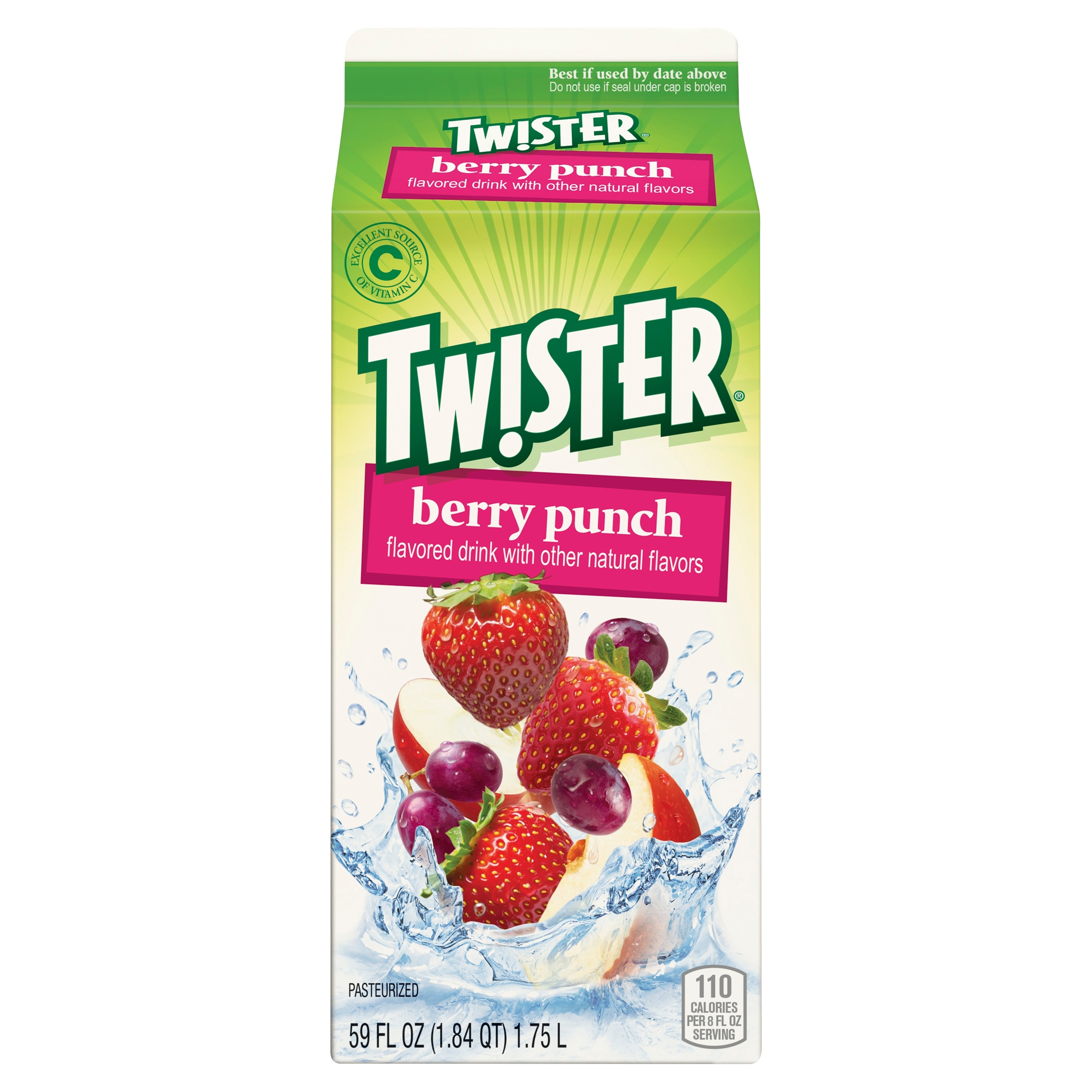 Tropicana Twister Berry Punch Flavored Refreshing Drink, 59 Fluid Ounce, Premium Paper Carton thumbnail 3