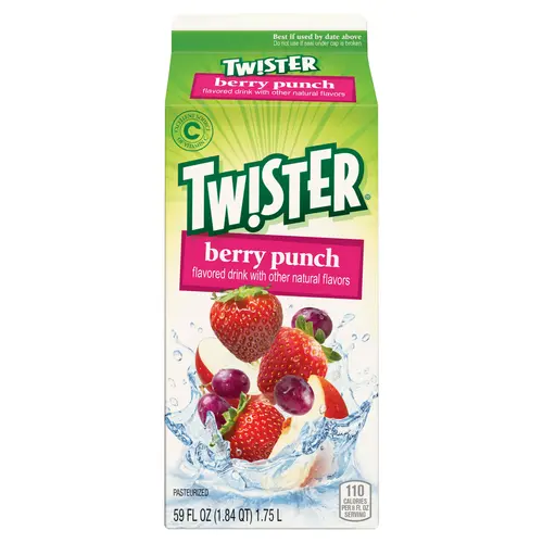 Tropicana Twister Berry Punch Flavored Refreshing Drink, 59 Fluid Ounce, Premium Paper Carton thumbnail 3