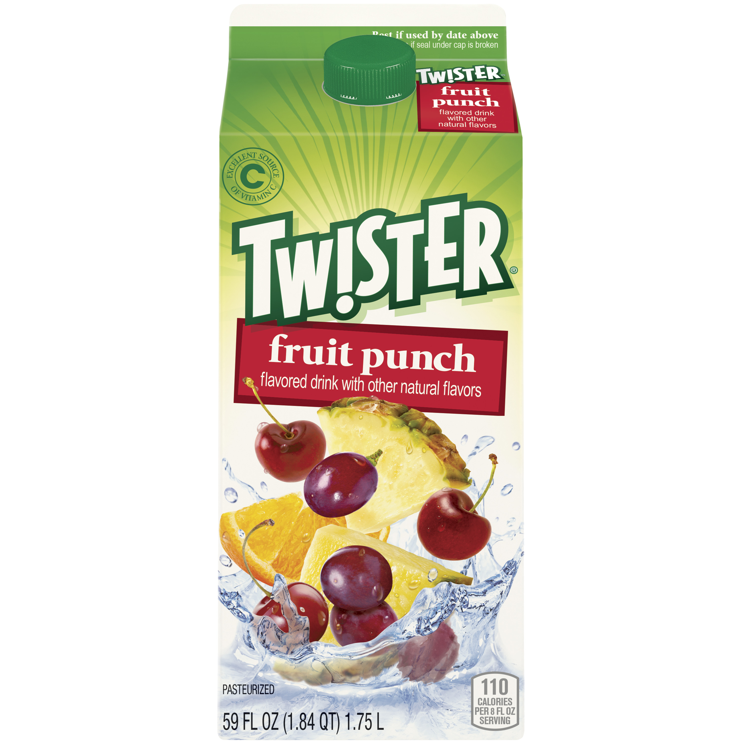 Tw!ster Flavored Drink, Fruit Punch, 59 Fl Oz Carton