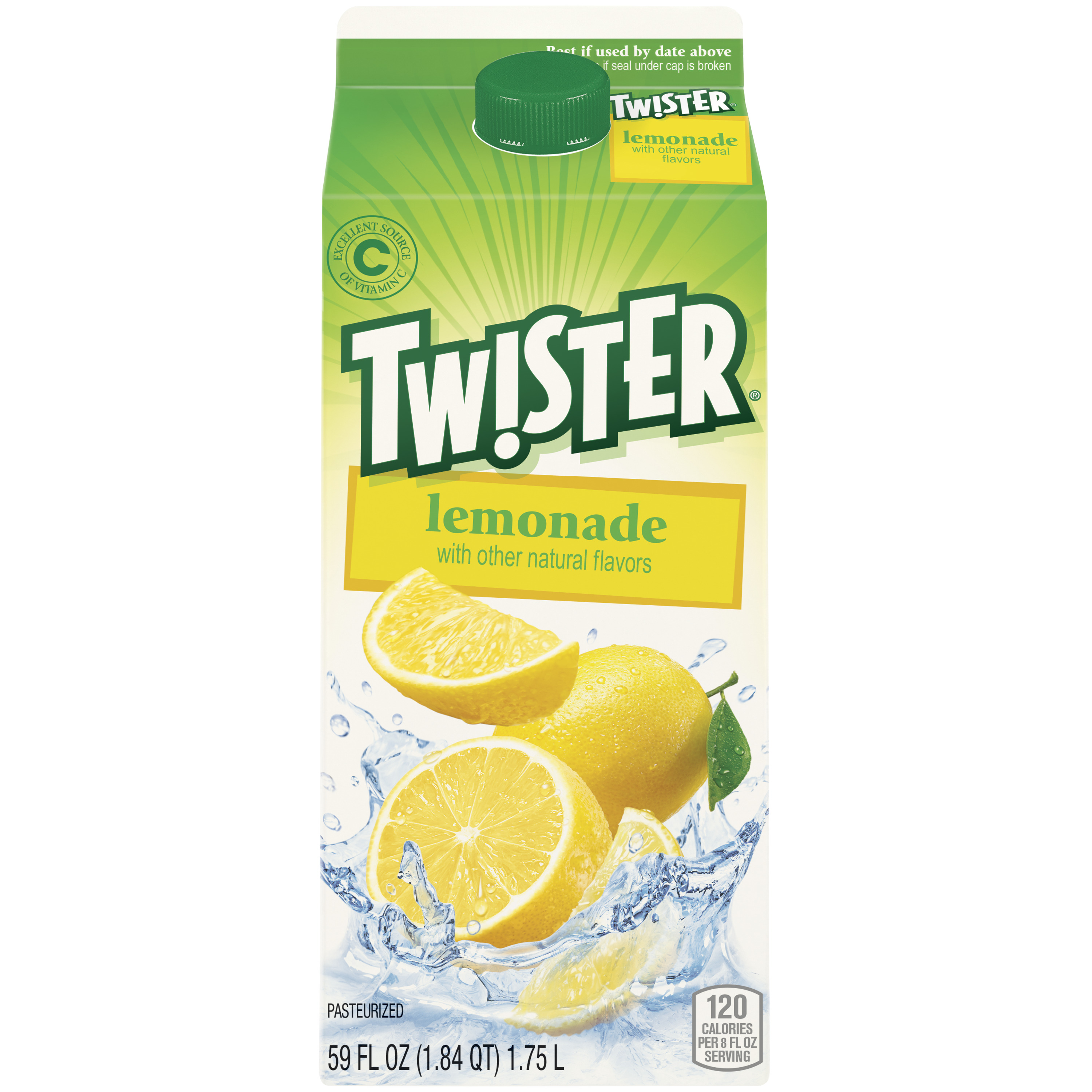 Tw!ster Flavored Drink, Lemonade, 59 Fl Oz Carton