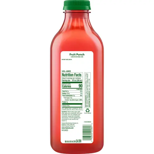 Tropicana Refreshers Real Fruit Blast, Fruit Punch Juice Drink, 46 fl oz thumbnail 2