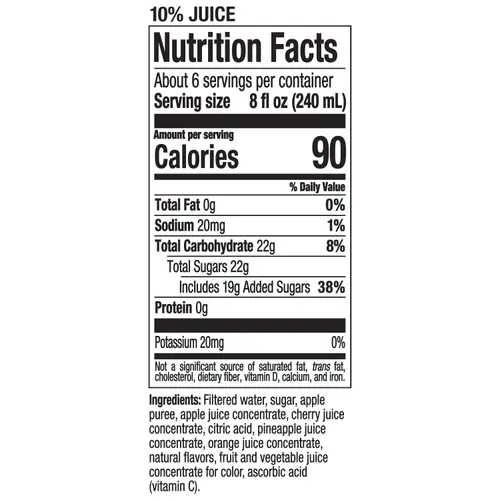 Tropicana Refreshers Real Fruit Blast, Fruit Punch Juice Drink, 46 fl oz thumbnail 3