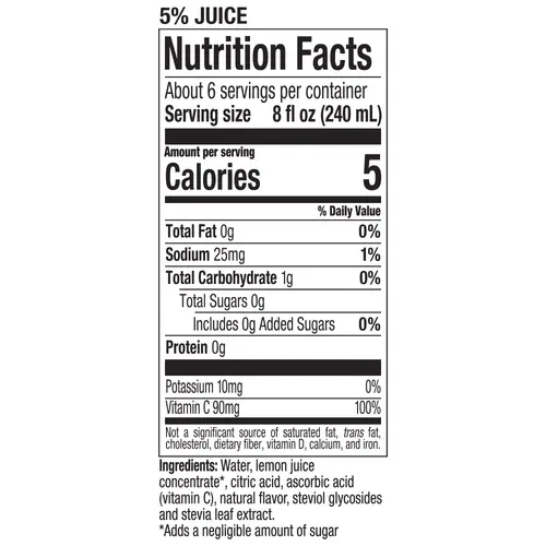 Tropicana Zero Sugar Classic Lemonade, 46 fl oz Bottle thumbnail 3