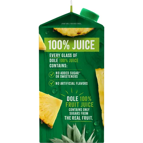 Dole 100% Chilled Pineapple Juice, 52 Oz thumbnail 2