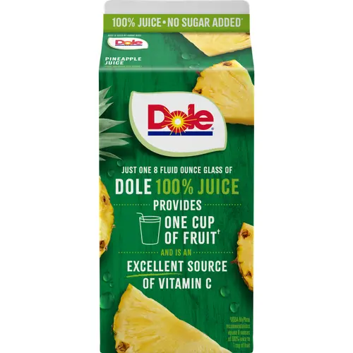 Dole 100% Chilled Pineapple Juice, 52 Oz thumbnail 3