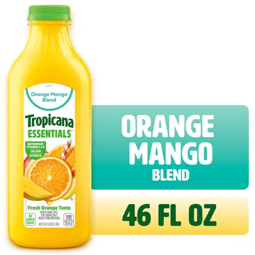 Tropicana Essentials 46 Fl Oz Orange Mango No Pulp Juice Beverage Blend With Assorted Fruit