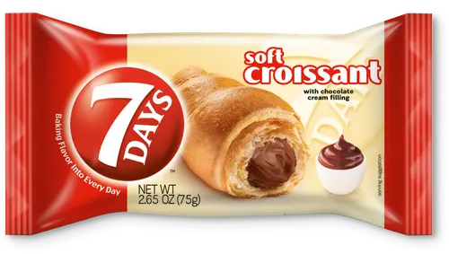 7Days Soft Croissant, Chocolate, On The Go Breakfast, Individually Wrapped, 2.65 Ounce thumbnail 2