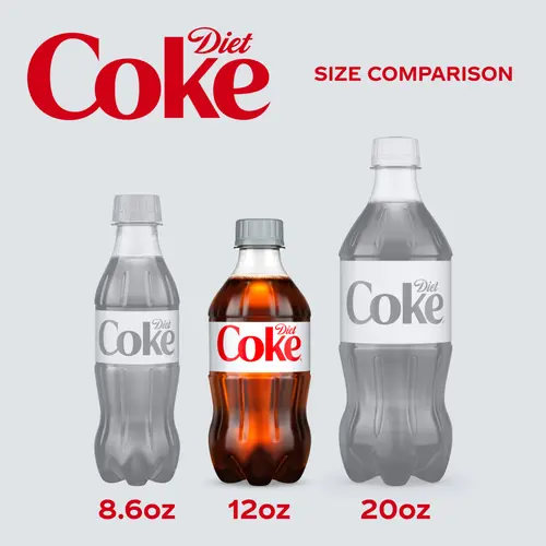 Diet Coke Diet Cola Soda Pop, 12 fl oz Bottles, 8 Pack thumbnail 4