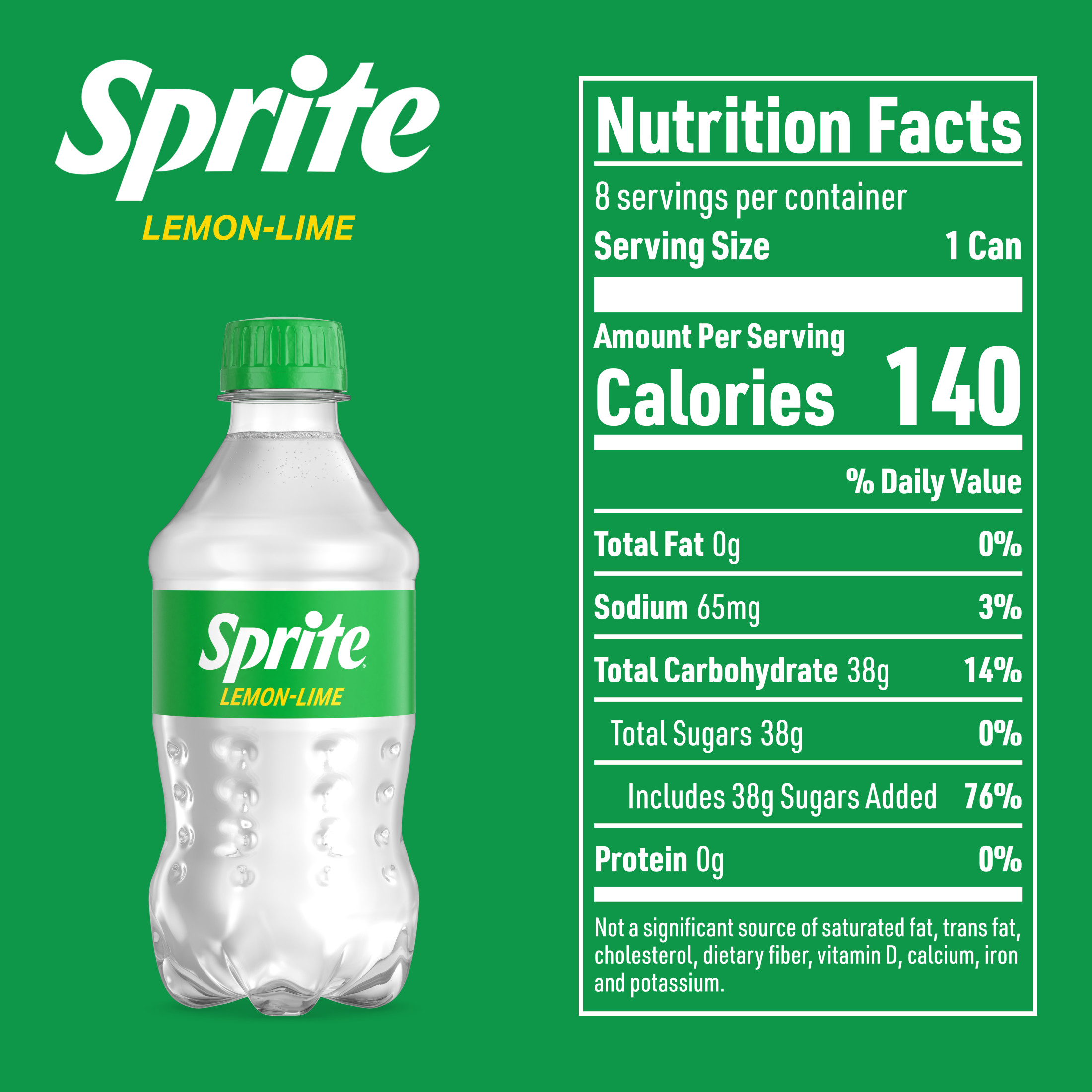 Sprite Lemon Lime Soda Pop, 12 fl oz, 8 Pack Bottles thumbnail 3