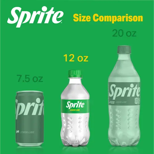 Sprite Lemon Lime Soda Pop, 12 fl oz, 8 Pack Bottles thumbnail 4