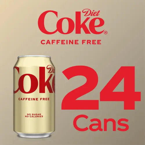 Diet Coke Caffeine Free Soda Pop, 12 fl oz, 24 Pack Cans thumbnail 4
