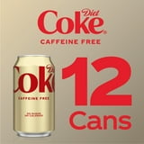 Diet Coke Caffeine Free Soda Pop, 12 fl oz, 12 Pack Cans thumbnail 4