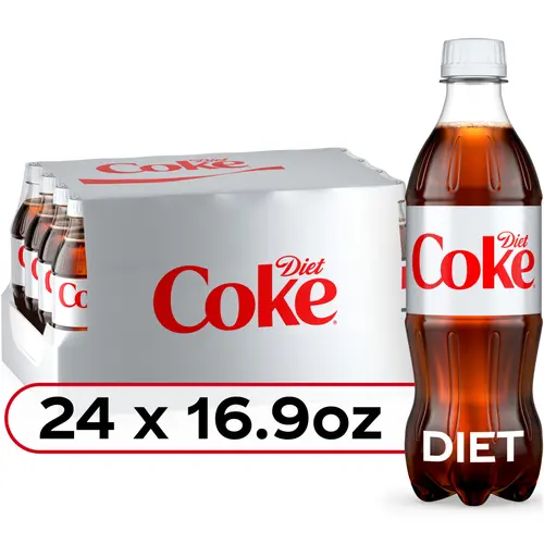 Diet Coke Diet Cola Soda Pop, 16.9 fl oz Bottles, 24 Pack