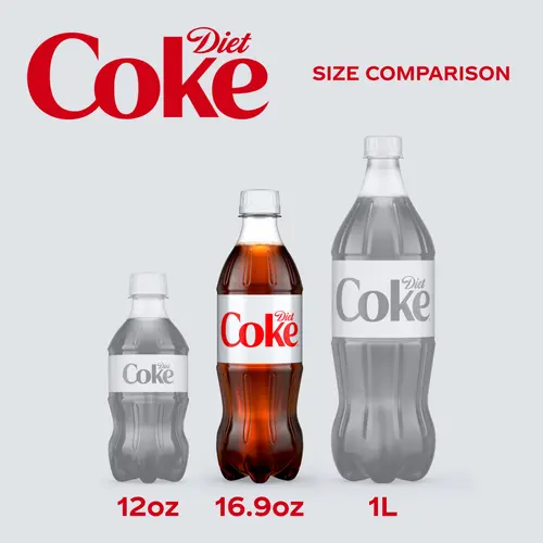 Diet Coke Diet Cola Soda Pop, 16.9 fl oz Bottles, 24 Pack thumbnail 3