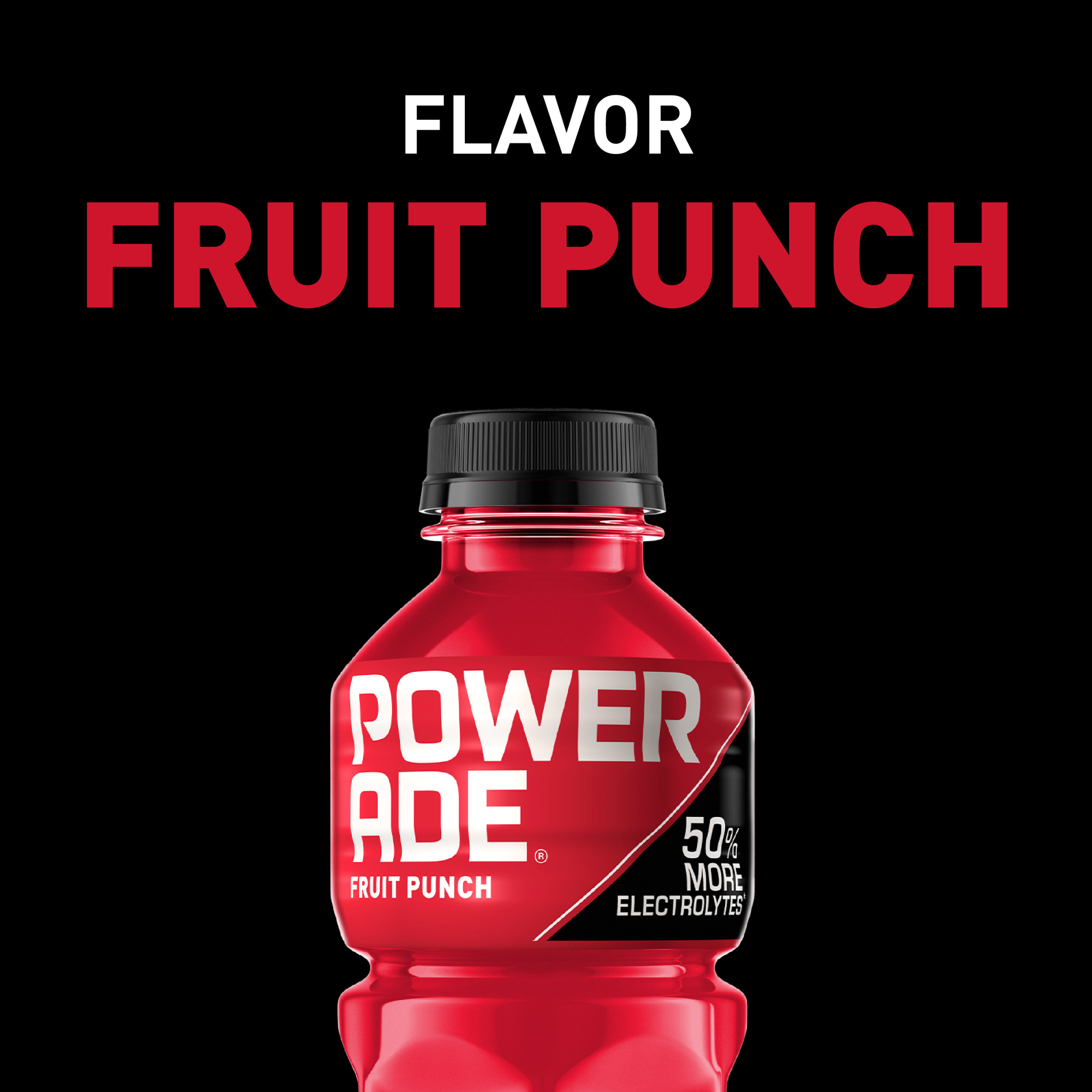 POWERADE Fruit Punch Bottled Electrolyte Sports Drink, 20 fl oz, 8 Count thumbnail 2