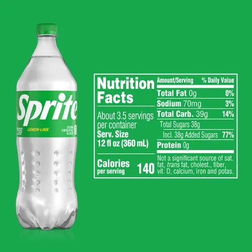 Sprite Lemon Lime Soda Pop, 1.25 Liter Bottle thumbnail 3