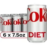 Diet Coke Diet Cola Soft Drink, 7.5 fl oz Mini Cans, 6 Pack