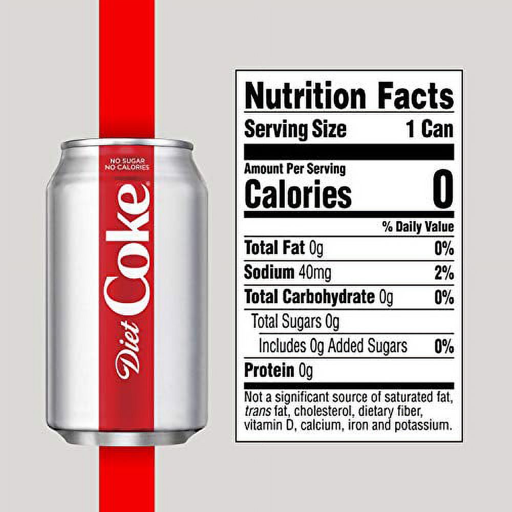 Diet Coke Soda Soft Drink, 12 Fl Oz, 36 Pack thumbnail 4