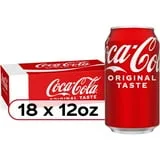 Coca-Cola Classic Soda Pop, 12 fl oz Cans, 18 Pack