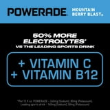 POWERADE Mountain Berry Blast Bottled Electrolyte Sports Drink, 12 fl oz, 8 Count thumbnail 2