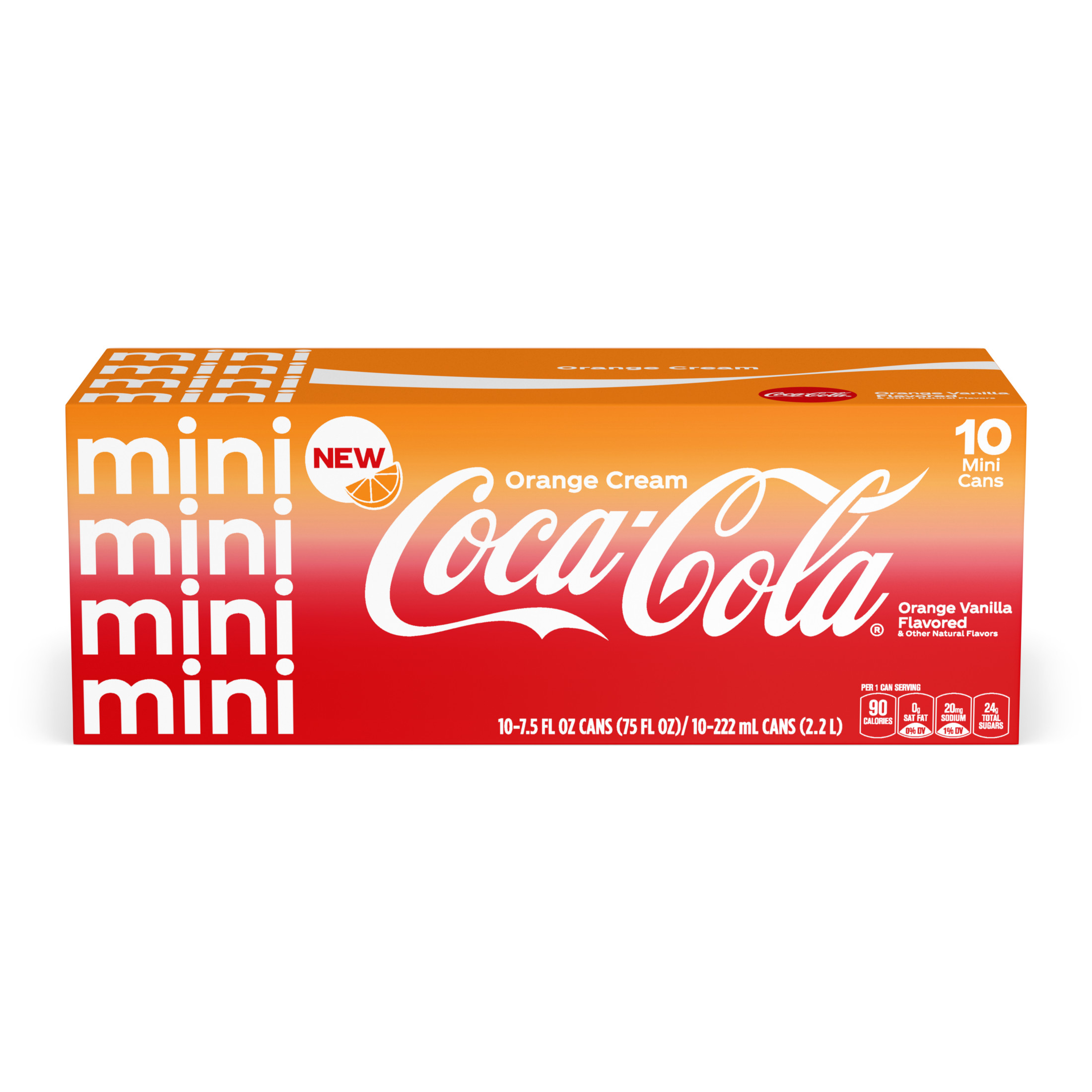 Coca-Cola Orange Cream Soda, 7.5 oz. mini cans (Pack of 10)