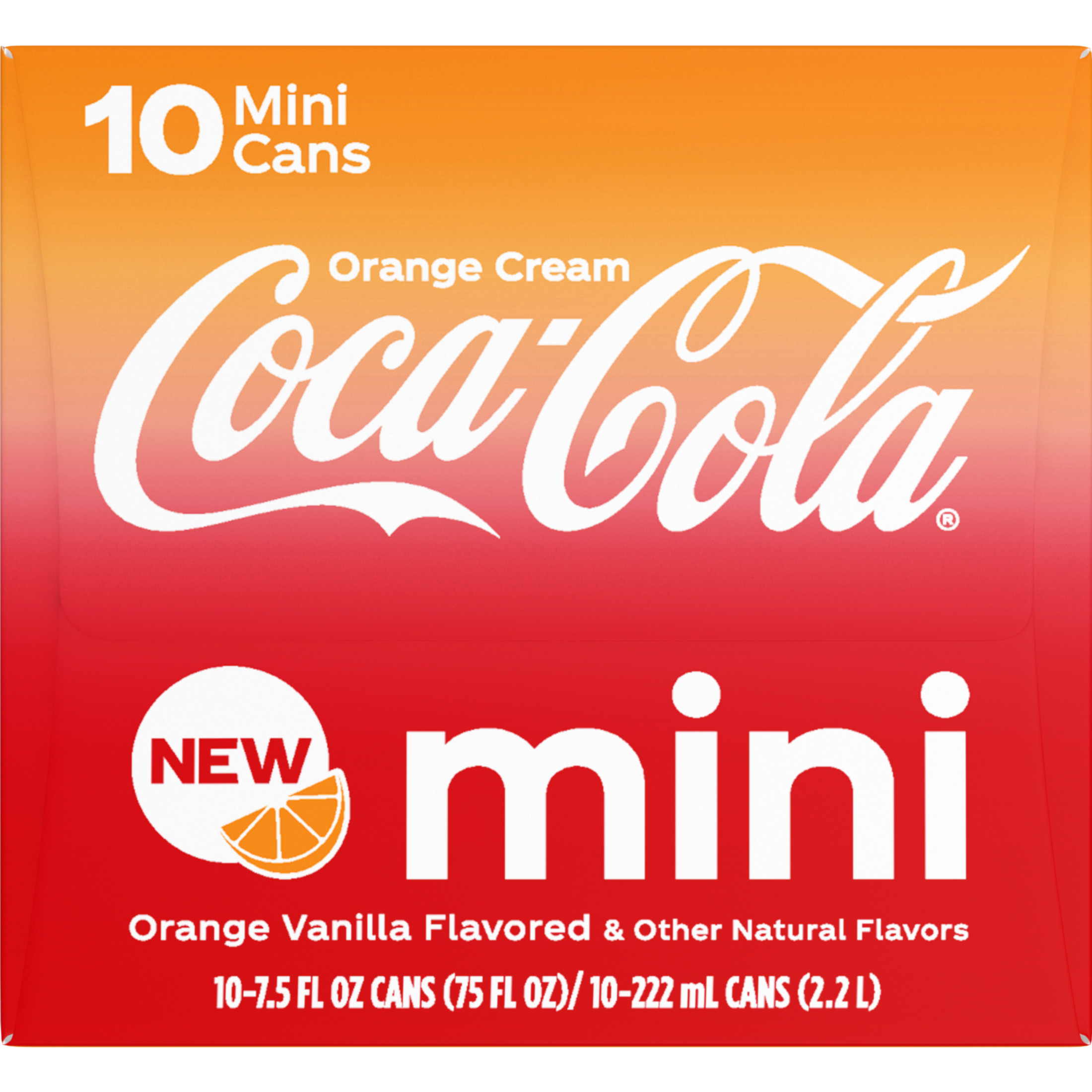 Coca-Cola Orange Cream Soda, 7.5 oz. mini cans (Pack of 10) thumbnail 3