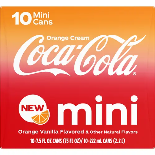 Coca-Cola Orange Cream Soda, 7.5 oz. mini cans (Pack of 10) thumbnail 3