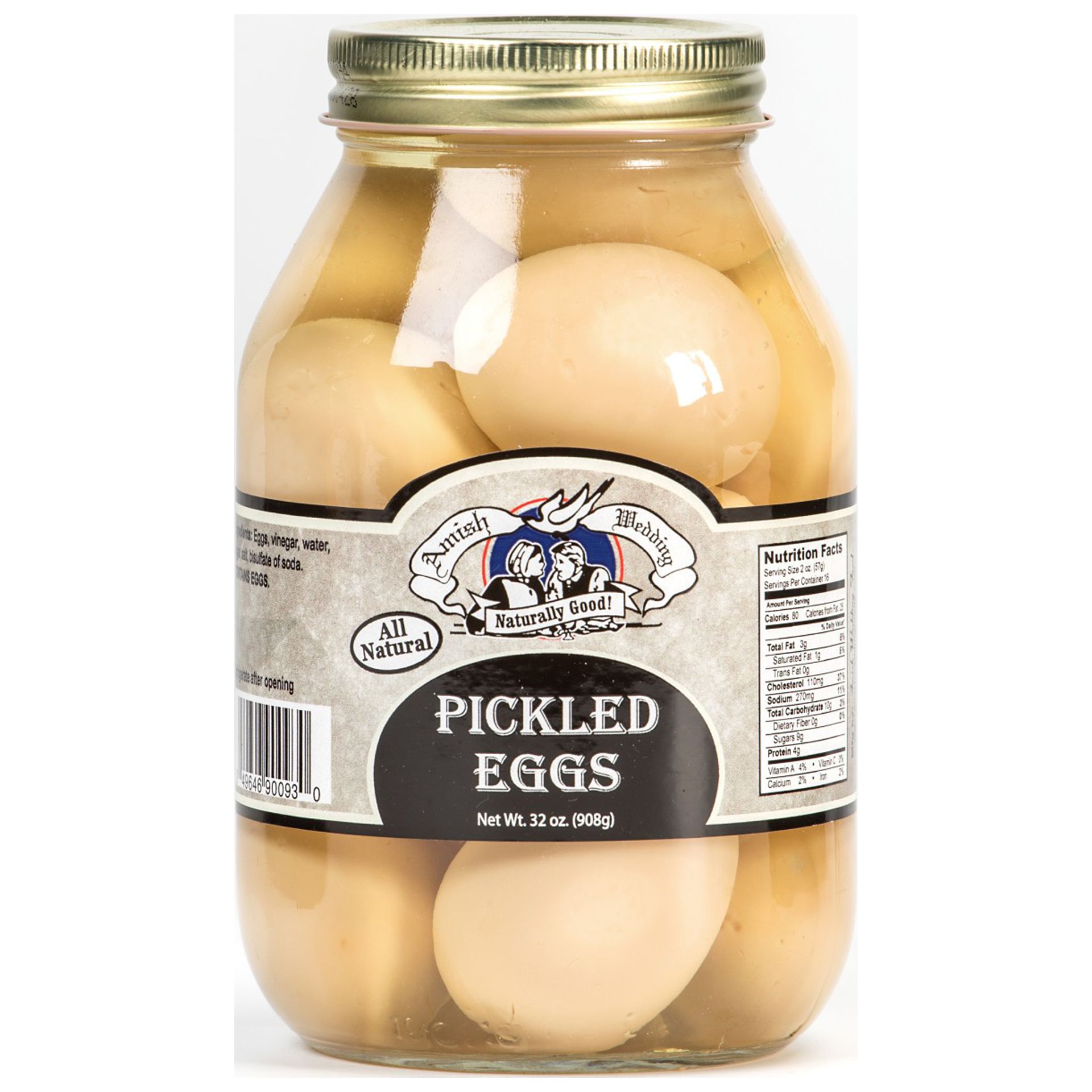 Amish Wedding Pickled Eggs, 32 Oz Glass Jar, Ready to Eat thumbnail 3