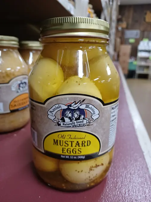 Amish Wedding Natural Pickled Mustard Eggs, 32 oz jar thumbnail 2