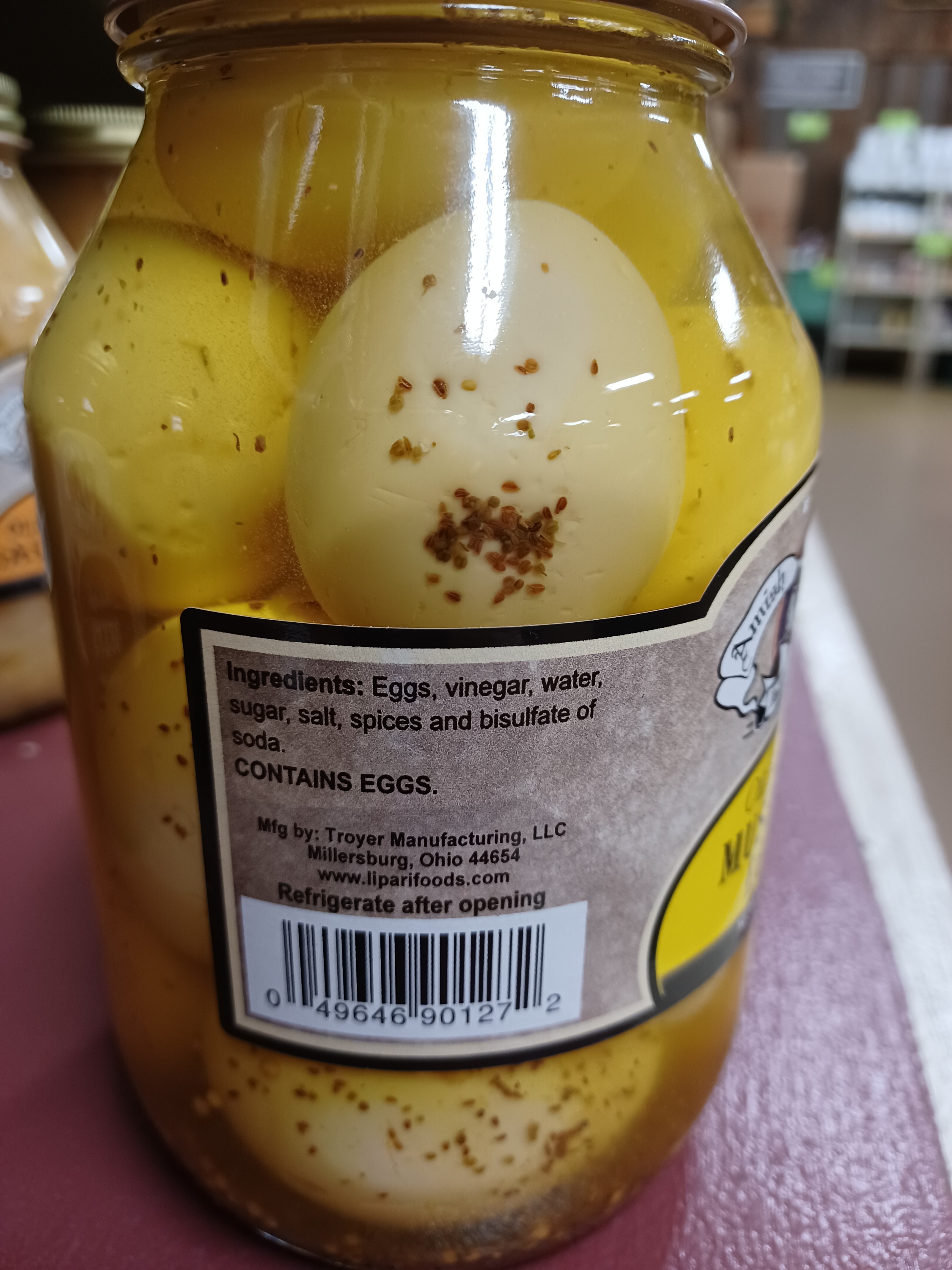 Amish Wedding Natural Pickled Mustard Eggs, 32 oz jar thumbnail 3