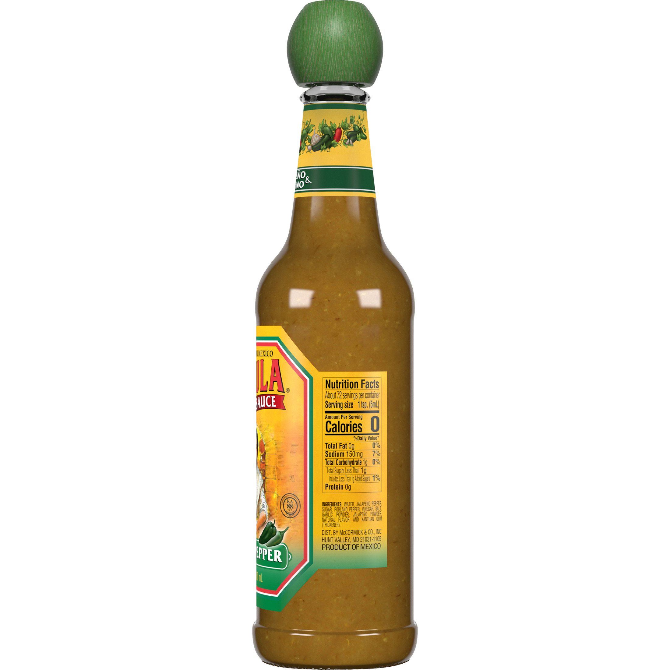 Cholula Kosher Green Pepper Hot Sauce, 12 fl oz Bottle thumbnail 4