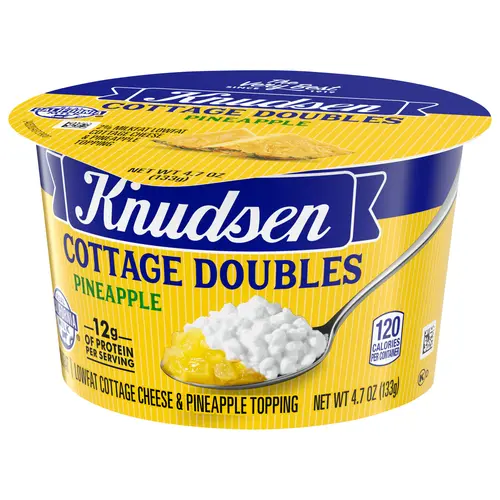Knudsen Cottage Doubles Lowfat Cottage Cheese & Pineapple Topping with 2% Milkfat, 4.7 oz Cup thumbnail 4