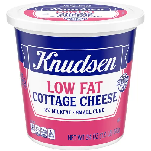 Knudsen Lowfat Small Curd Cottage Cheese with 2% Milkfat, 24 oz Tub