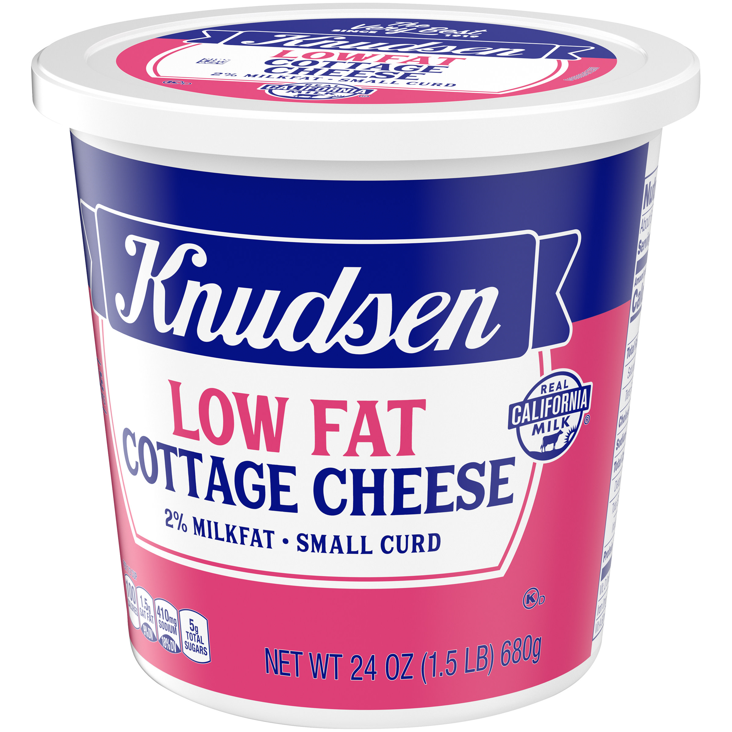 Knudsen Lowfat Small Curd Cottage Cheese with 2% Milkfat, 24 oz Tub thumbnail 4