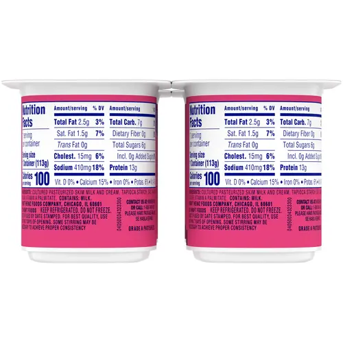 Knudsen On The Go Lowfat Cottage Cheese with 2% Milkfat, 4 Count Pack, 4 oz Cups, Refrigerated thumbnail 3