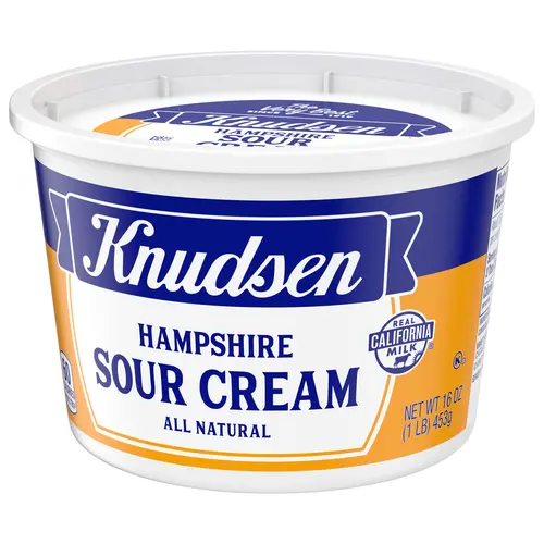 Knudsen Hampshire 100% Natural Sour Cream, 16 oz Tub, Refrigerated thumbnail 4