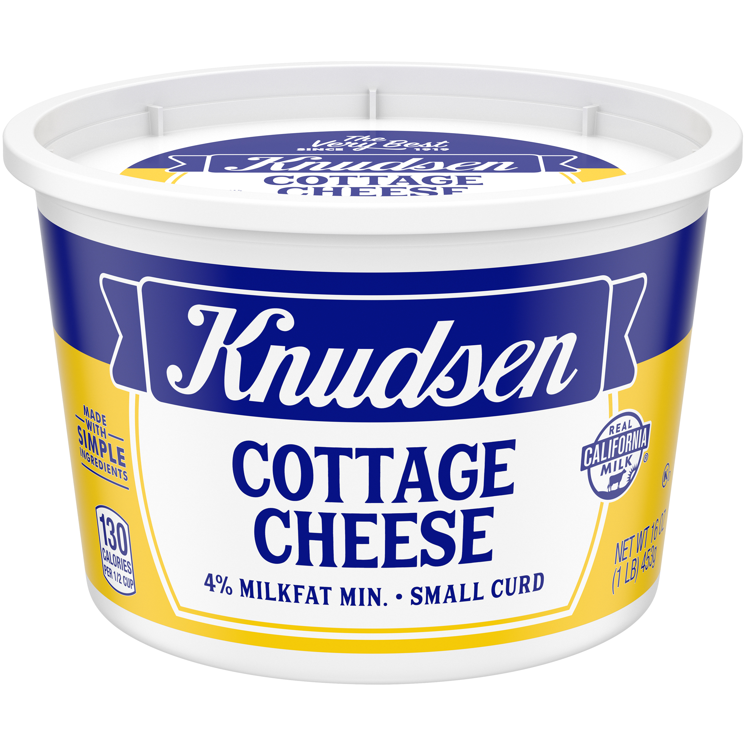 Knudsen Small Curd Cottage Cheese with 4% Milkfat, 16 oz Tub