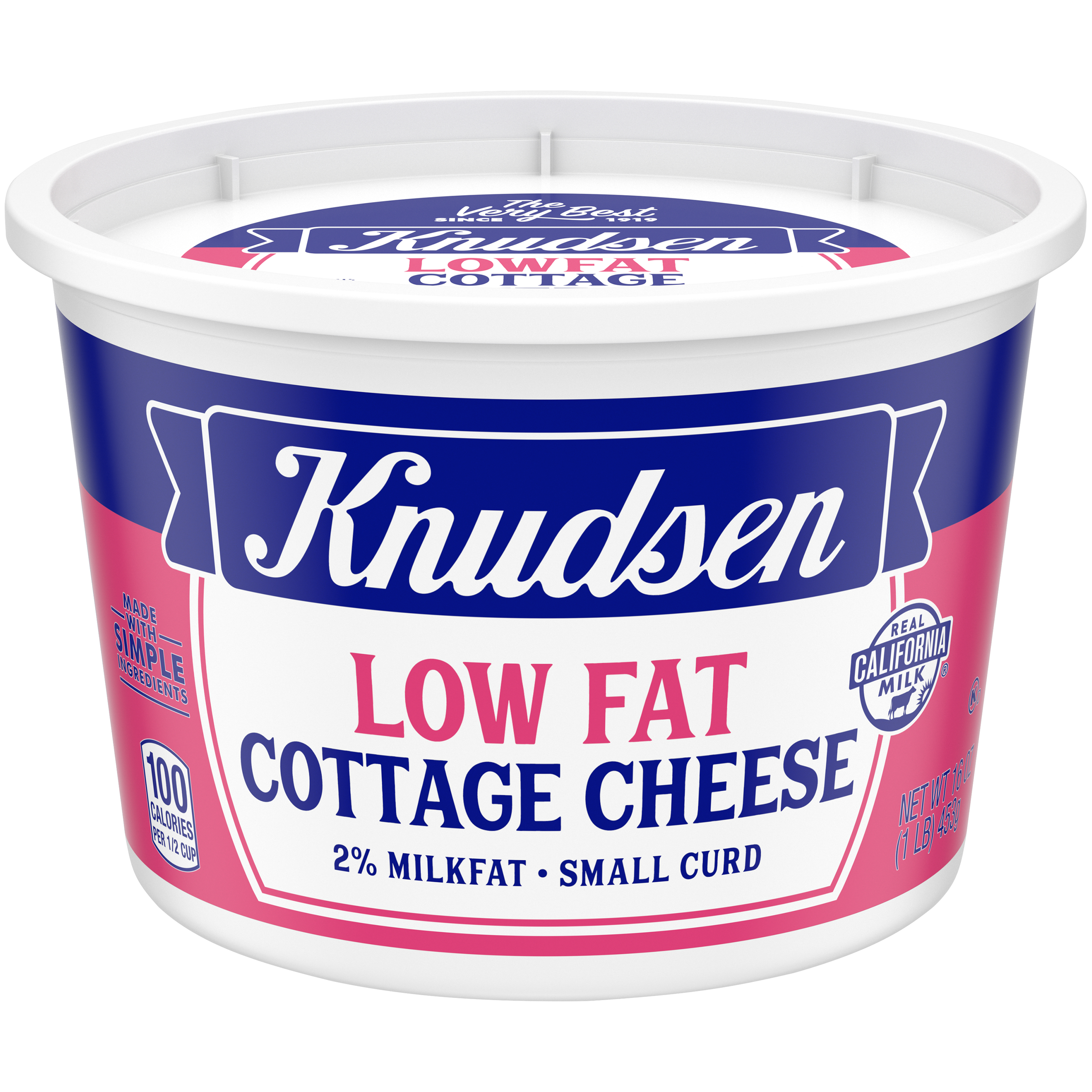 Knudsen Lowfat Small Curd Cottage Cheese with 2% Milkfat, 16 oz Tub