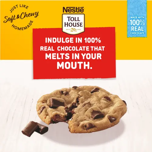 Nestle Toll House Chocolate Chip Lovers Cookie Dough, Makes 12 Cookies, 16 oz thumbnail 3