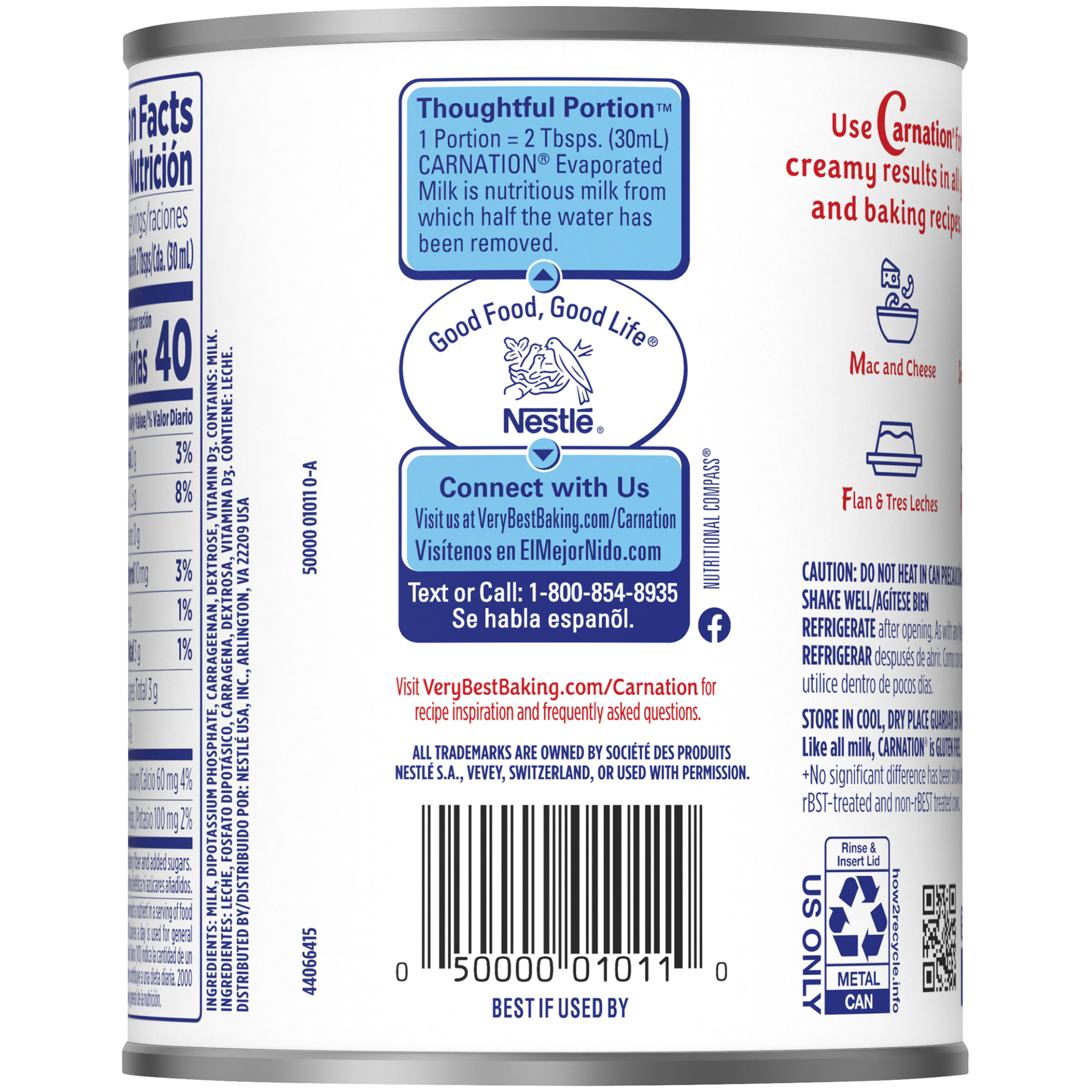 Nestle Carnation Vitamin D Added Evaporated Milk for Easter Baking, 12 fl. oz. Can thumbnail 2