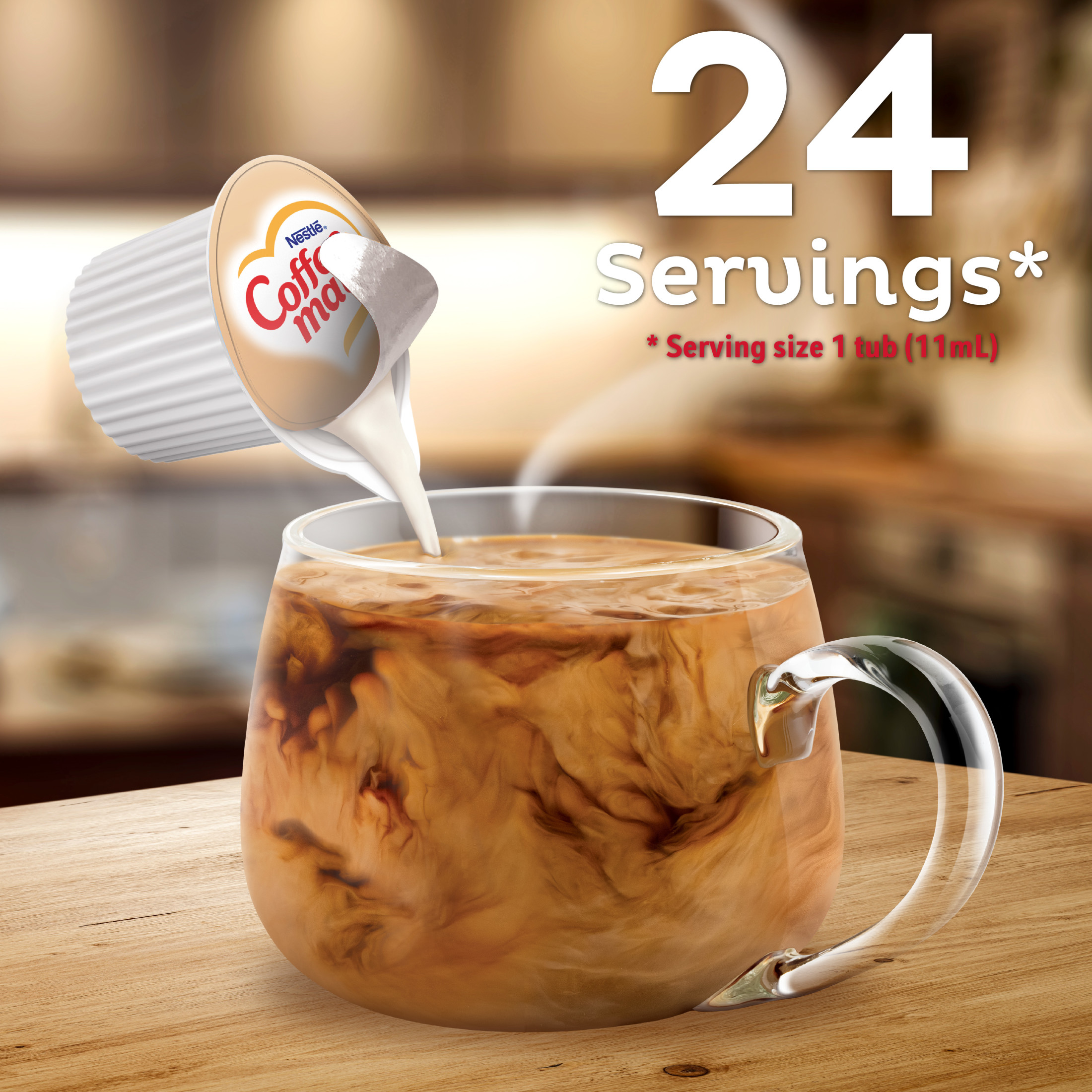 Nestle Coffee Mate, The Original Liquid Coffee Creamer Singles, 9 fl oz, 24 Count thumbnail 2