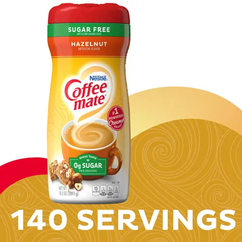 Coffee mate Hazelnut Sugar-Free Powder Coffee Creamer, 10.2 oz thumbnail 4