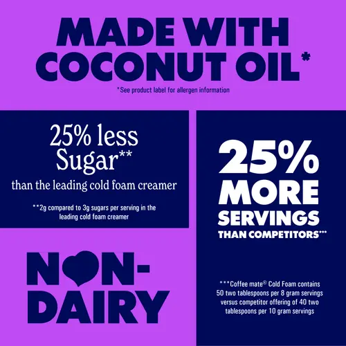 Coffee mate Non Dairy Italian Sweet Creme Flavored Cold Foam Coffee Creamer, 14 fl oz Can thumbnail 4