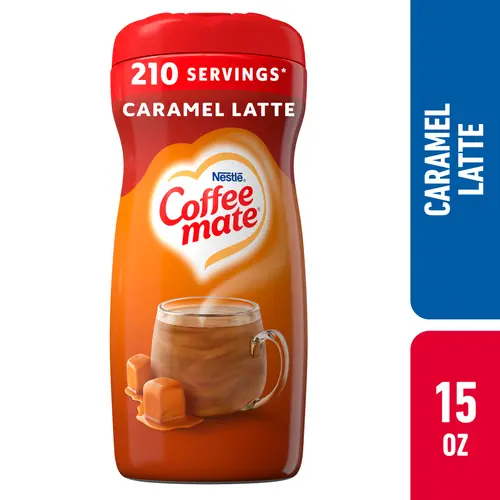 COFFEE MATE Caramel Latte Powder Coffee Creamer 15 Oz. Canister | Non-dairy, Lactose Free Creamer