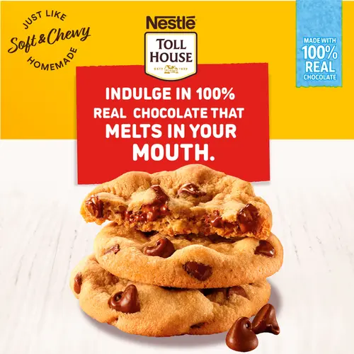 Nestle Toll House Chocolate Chip Cookie Dough, Makes 36 Cookies, 36 oz thumbnail 2