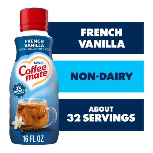 Nestle Coffee Mate French Vanilla, Shelf-Stable, Liquid Coffee Creamer 16 fl oz Bottle